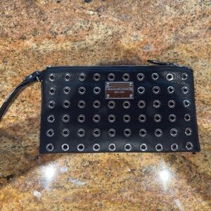 Michael Kors Black Studded Clutch